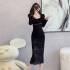 Lace dress 2024 new dress, high-end, light luxury, niche, long style, stunning interior dress 5927