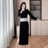 Velvet Dress Set 2024 New High end Luxury Dress Autumn Set 6908