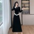 Small dress, socialite high-end set, small velvet top, half skirt two-piece set, 9621