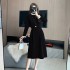 French long sleeved dress for women in the autumn of 2024, exuding a sense of luxury, socialite temperament, and petite two piece dress set 5887