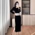 Velvet Dress Set 2024 New High end Luxury Dress Autumn Set 6908