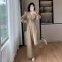 V-neck splicing double-layer ruffled edge waistband, high waist straight tube slimming jumpsuit for women 9582