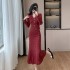 2024 Winter New Style Small Fragrant Lace Fish Tail Dress Set Two Piece Set 9671