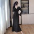 New V-neck flared sleeve fashionable top fish tail skirt fashionable two-piece set 806