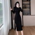 2014 Autumn New Chinese style Improved Split Long Sleeve Cheongsam Dress 6910