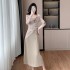 New Chinese style camisole dress women's drawstring top skirt two-piece set 9530