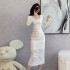 Lace dress 2024 new dress, high-end, light luxury, niche, long style, stunning interior dress 5927