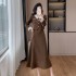 Xiaoxiangfeng set female explosive fashion high-end corduroy set skirt two-piece set 5306