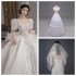 Main plus size wedding dress, bride 2024 new style, big tail, petite woman, French heavy industry temperament, one shoulder palace