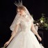 Forest style travel photography light wedding dress 2024 new bride temperament small stature French style slimming princess wedding dress