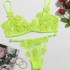 European and American Amazon Sex Set Women's Small Fresh Flower Embroidery Stickers Mesh Sexy Bra Manufacturer Direct Sales