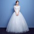 Wedding Dress 2024 New Korean Style One Shoulder Large Size Bridal Dress Looks Skinny and Equal Shoulder Long Sleeve Fat B55