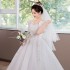 French light wedding dress 2024 new style wedding dress, bridal veil, female heavy worker, luxurious small uterus, court style wedding