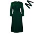 D462 Foreign Trade Women's Wear eBay New Style Elegant Folded Commuter OL Solid Color African Large Cross border Dress