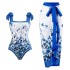 2024 New European and American Foreign Trade Amazon Cross border Swimsuit Women's One piece Apron Sunscreen Set Bikini