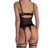 Perspective sexy backless high waisted jumpsuit lingerie