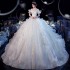 Temperament Master Wedding Dress Forest Collection 2024 New Style Small Bride Big Tail Super Fairy Starry Sky One Shoulder Dreamy Floor