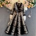 2022 New Evening Party Dress, Elegant and Stylish, Heavy duty Embroidered Flower Sleeves, High end Dress for Women