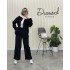 European and American foreign trade spot plus size women's suit 2024 fashionable loose pleated long sleeved shirt high waisted straight leg pants