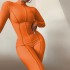 Cross border foreign trade new women's jumpsuit, European and American style slim fit sexy long sleeved jumpsuit