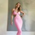 European and American style 2024 summer new long skirt backless skirt sexy ball dress sleeveless suspender dress for women