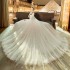 Light Master Wedding Dress 2024 New Long Tailed French Retro Bridal Heavy Industry Super Immortal Forest Hepburn Show Thin Women's Wedding Dress