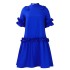 D503 European and American Women's Clothing 2024 Summer New Fashion Solid Color Style Ear Edge A-line Skirt Foreign Trade African Dress