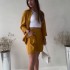 European and American foreign trade women's clothing 2024 summer new fashion loose long sleeved top casual high waisted shorts two-piece set