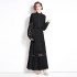 Real time spot new i French lace patchwork hollow long sleeved short top high waisted skirt long skirt set