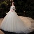 French Wedding Dress 2024 New Bridal Tail Style Forest style Dreamy Super Fairy Starry Sky Pregnant Long Sleeve Large Size Dress