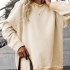 2024 Spring New Ins Amazon Trendy Women's Round Neck Irregular Tight Long Sleeve Hoodie Fashion Set