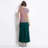 Miyake T-shirt new high-end pleated casual print niche loose and versatile wide leg pants