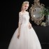 Main wedding dress 2024 new simple Korean style one shoulder mid sleeve slimming plus size bride knot spring summer princess simple