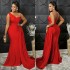 X5819 European and American New Product AliExpress Amazon Fashion Solid Color Party Tight One Shoulder Sleeve Dress Long Dress for Women