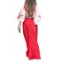 Spot European and American new cross-border women's clothing fashion temperament commuting plus size long sleeved top high waist wide leg pants set