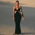 European and American style 2024 summer new long skirt backless skirt sexy ball dress sleeveless suspender dress for women