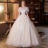 French light wedding dress 2024 new bride main veil palace style small pregnant woman slimming princess big tail wedding dress