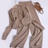 Luxury Collection 2024 Spring Women's Metal Buckle Vest Versatile Knitted Cardigan Wide Leg Pants Fashion 3-Piece Set