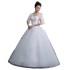 Wedding Dress 2024 Winter Spring and Autumn New Style, Fat and Skinny Look with Medium Sleeves, Lace Large Size, Simple One Word Shoulder Alignment, Slim Look