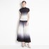 Miyake T-shirt new high-end pleated casual print niche loose and versatile wide leg pants