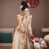 2024 New Champagne Gold Show He Dress, Bridal Chinese Wedding Dress, Heavy Industry Toast Dress, Pavilion Dress, Autumn and Winter