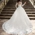 Foreign trade wedding dress 2024 new Amazon export long sleeved lace slimming will temperament trailing bride wedding dress female