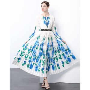 Factory direct sales of a 5.5-meter oversized pleated skirt with accordion pleated dress