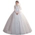 Main wedding dress for spring and summer, Korean style plus size new bride, Sen style one shoulder long sleeved trumpet sleeve, dreamy and simple 2024 female