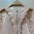 Vietnamese fashionable high-end niche lace patchwork vest dress+lace vest 2-piece set A2 # 8682