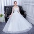 One shoulder plus size wedding dress 2024 new bride's wedding dress studio white gauze looks slim and chubby, with even sleeves