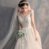 Main Wedding Dress 2024 New Bride Girl Simple Mori Net Red Tiktok Star Sky French Small Man Trailing Light