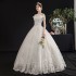 Cross border foreign trade wedding dress 2024 new bride one shoulder slimming forest series European and American style fluffy skirt supply