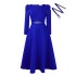 D467 Amazon Cross border Women's Winter New Fashion Bubble Sleeve Large Banquet Party Dress Foreign Trade Dress