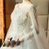 Light Master Wedding Dress 2024 New Long Tailed French Retro Bridal Heavy Industry Super Immortal Forest Hepburn Show Thin Women's Wedding Dress